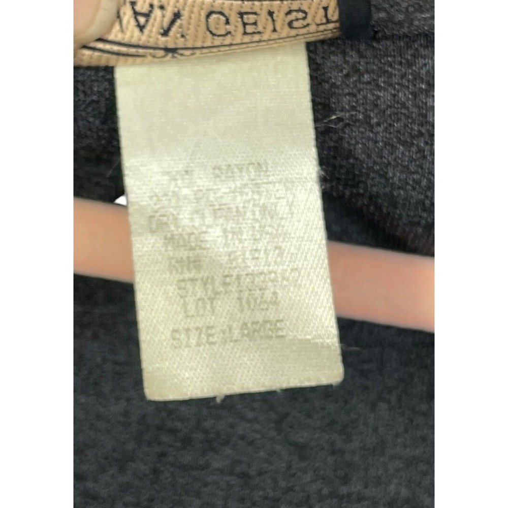 Herman Geist Womens Large Charcoal Gray Single Button V-Neck Cardigan Sweater - Picture 5 of 8